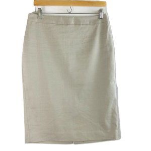 Lands End SZ 8 Pencil Skirt Knee Length Tan
